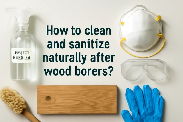 How to clean and sanitize naturally after wood borers?