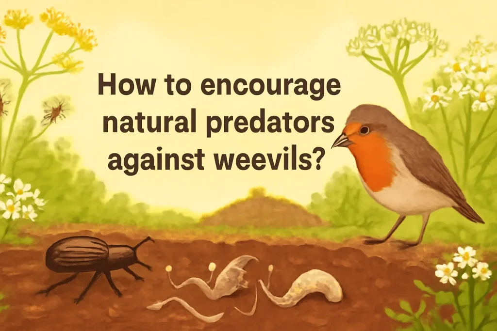 How to encourage natural predators against weevils?