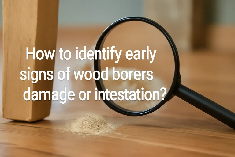 How to identify early signs of wood borers damage or infestation?