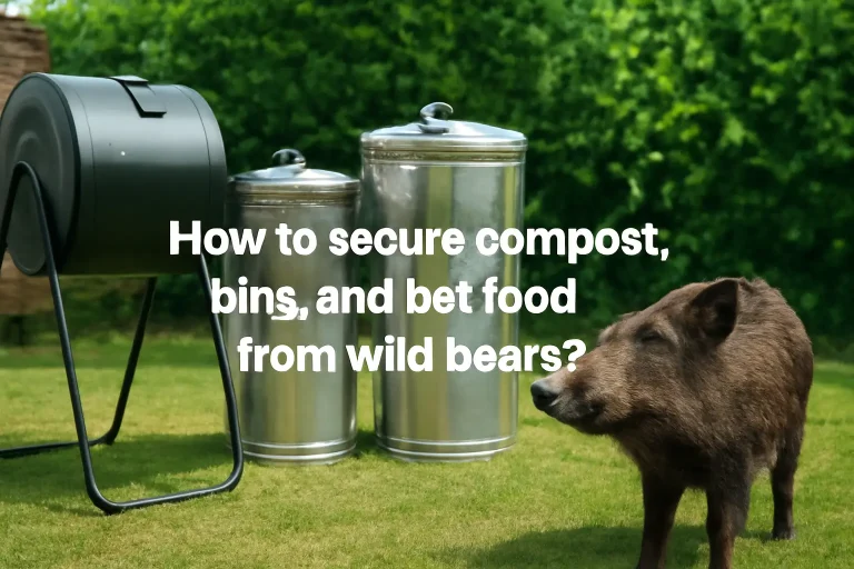 How to secure compost, bins, and pet food from wild boars?