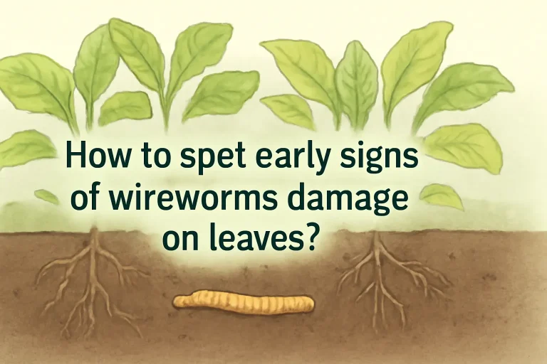 How to spot early signs of wireworms damage on leaves?