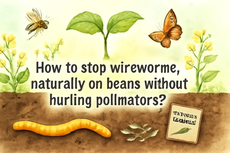 How to stop wireworms naturally on beans without hurting pollinators?