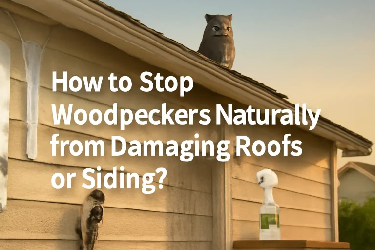 How to stop woodpeckers naturally from damaging roofs or siding?