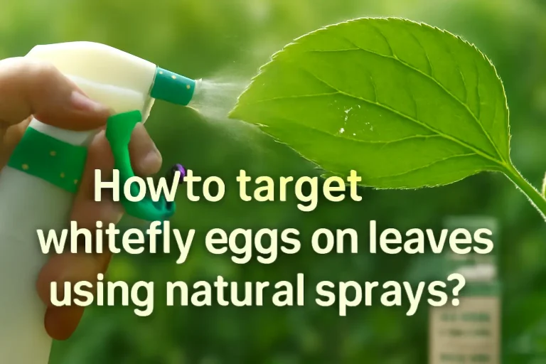 How to target whiteflies eggs on leaves using natural sprays?