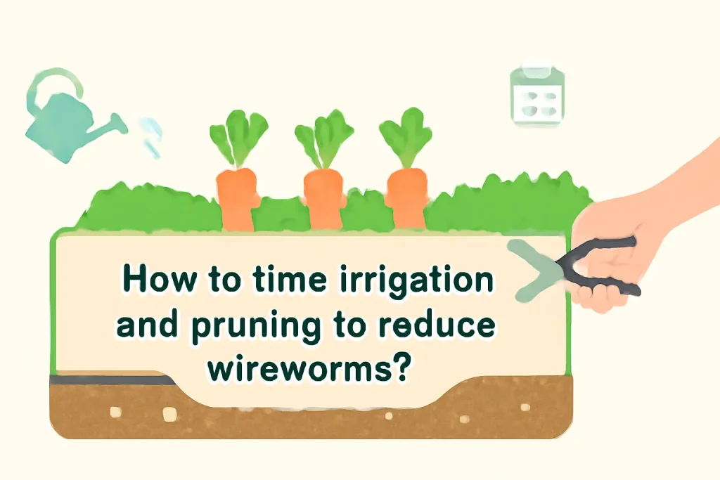 How to time irrigation and pruning to reduce wireworms?