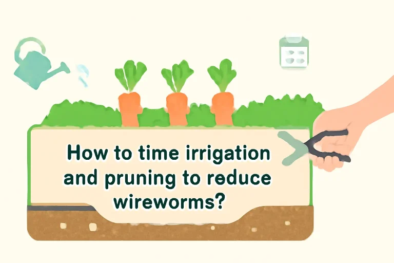 How to time irrigation and pruning to reduce wireworms?