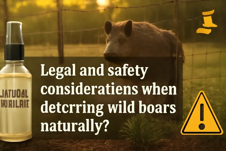 Legal and safety considerations when deterring wild boars naturally?