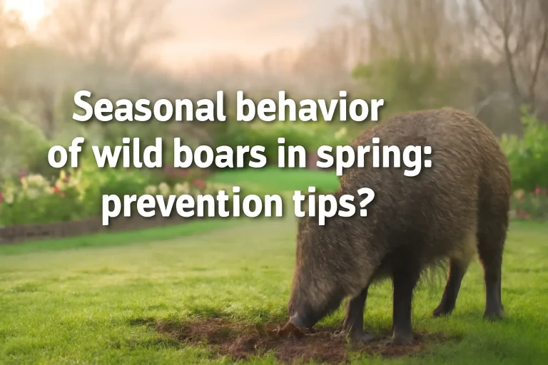 Seasonal behavior of wild boars in spring: prevention tips?
