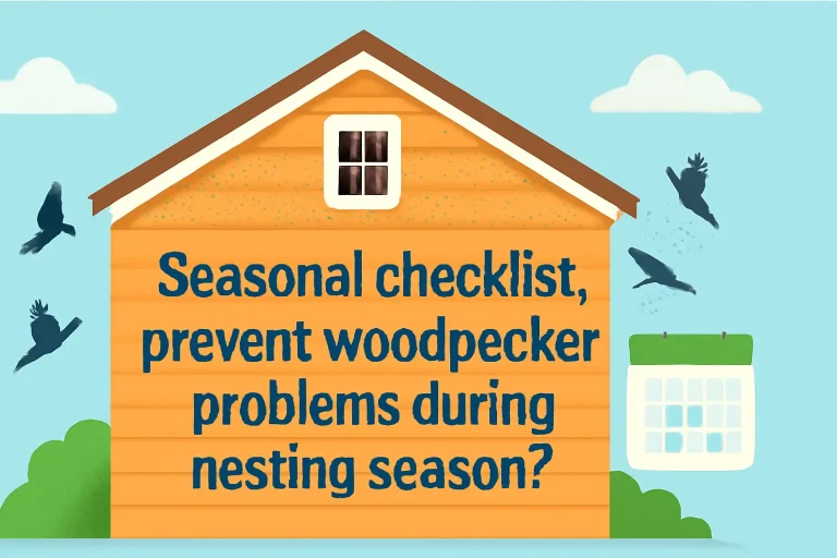 Seasonal checklist: prevent woodpeckers problems during nesting season?