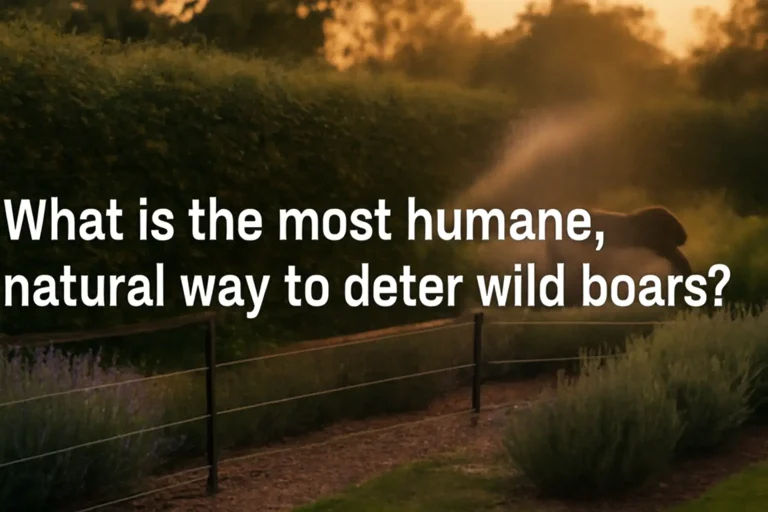 What is the most humane, natural way to deter wild boars?