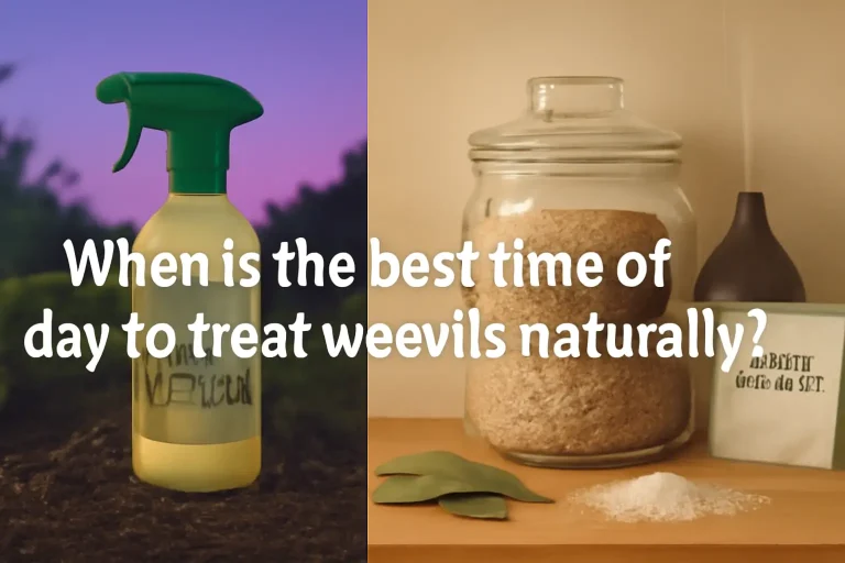 When is the best time of day to treat weevils naturally?