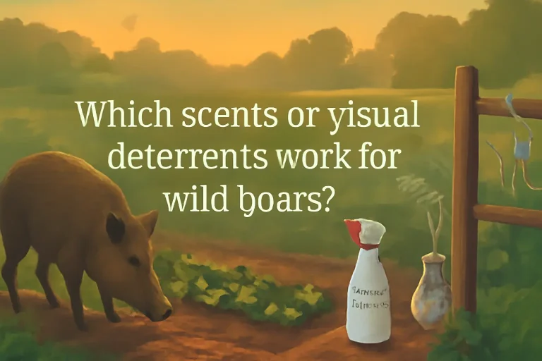Which scents or visual deterrents work for wild boars?